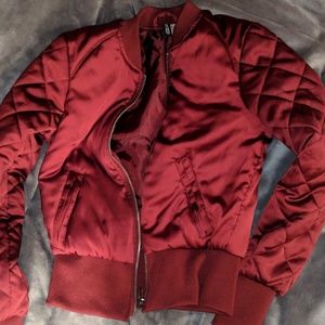 NWOT H&M (DIVIDED) red bomber jacket
